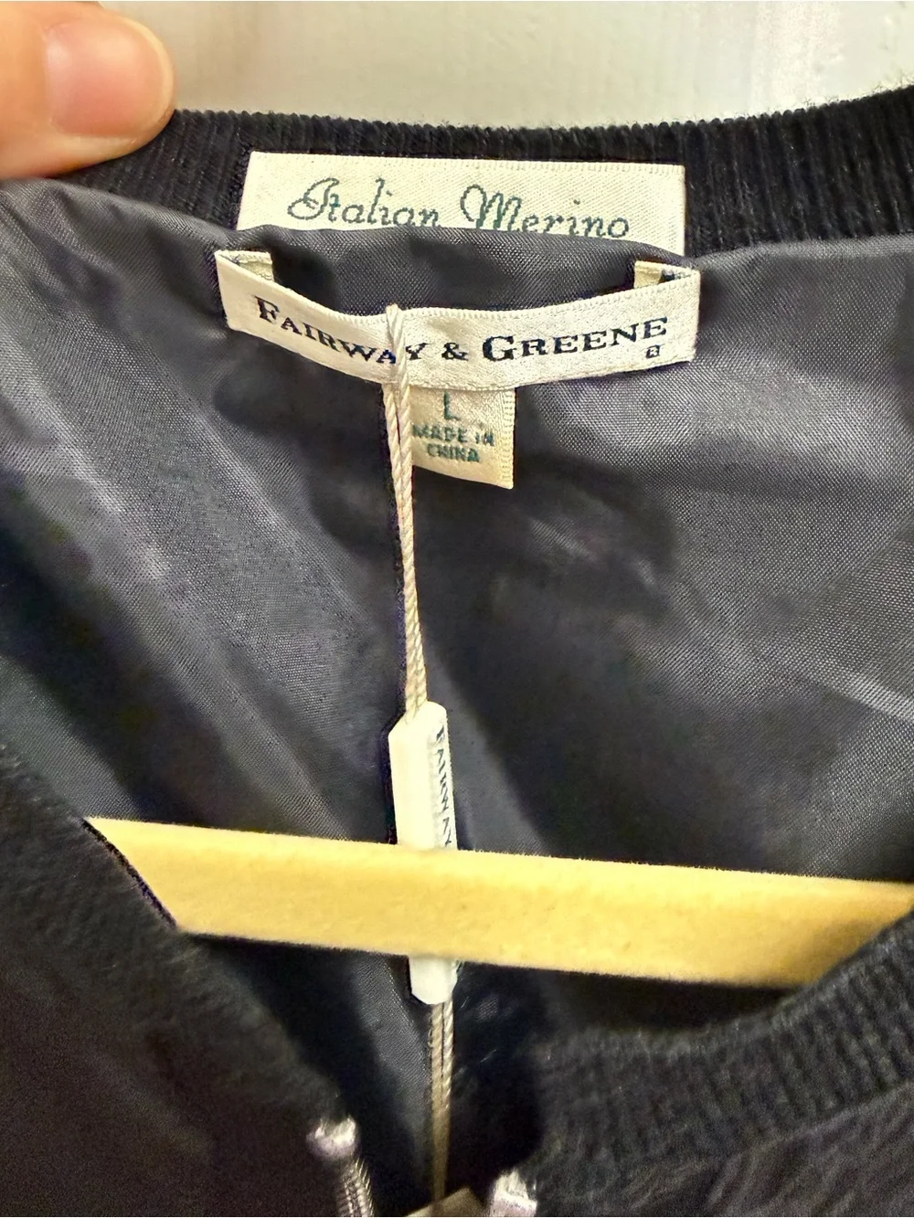 NWT Fairway & Greene Masters Italian Merino Sweater